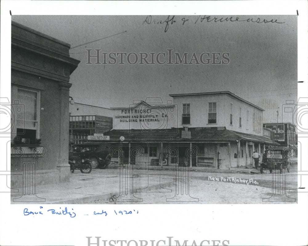 1987 Press Photo 1920 photo of New Port Richey - Historic Images