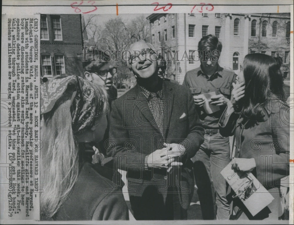 1979 At Harvard/Biologist George Waldwith Student Activists - Historic Images