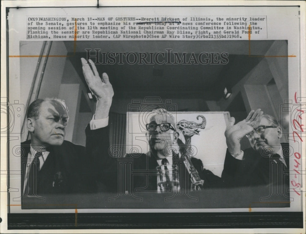 1968 Everett Dirksen, Senate Minority Leader - Historic Images