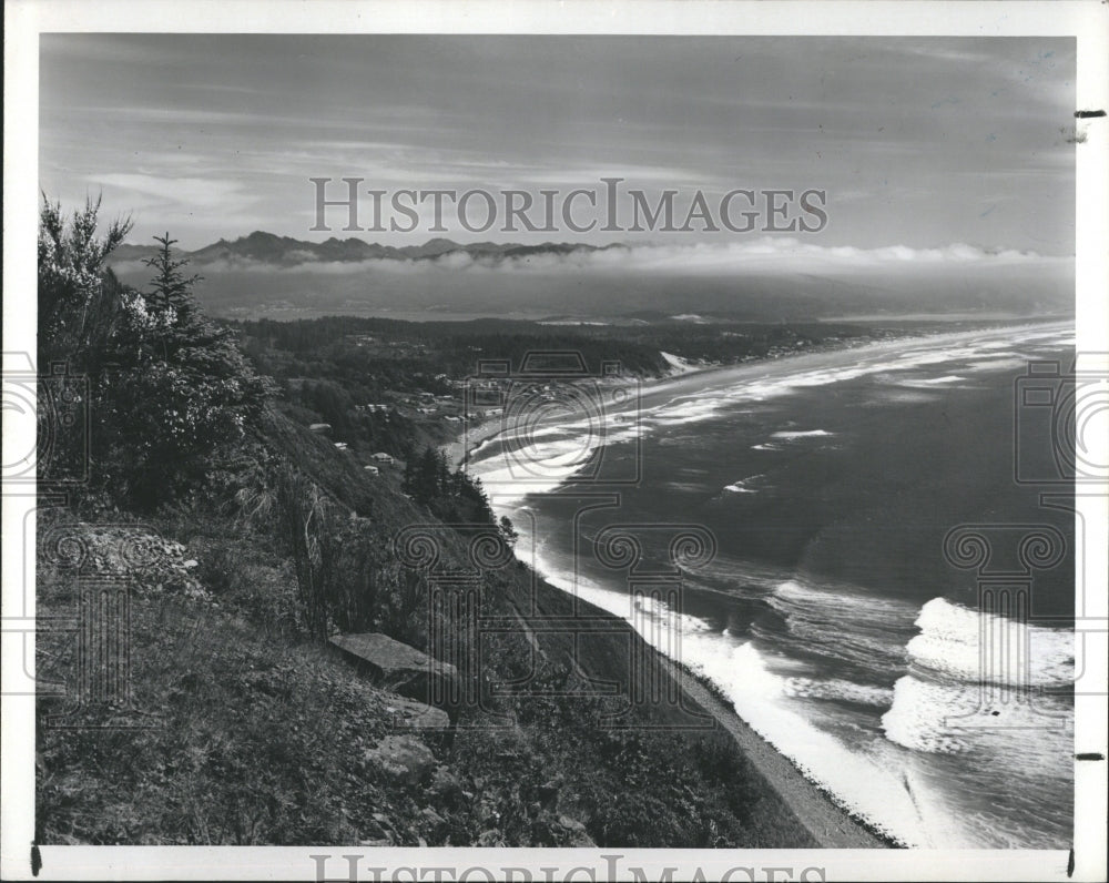 1990 Press Photo Neahkahie Mountain at Oswald west State Park Oragan Coast. - Historic Images