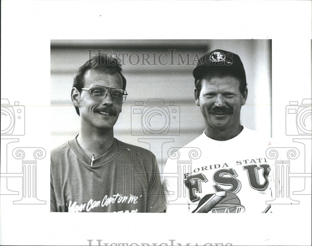 1992 Emergency Medical Technicians Mark Smyth and Chris Menedez. - Historic Images