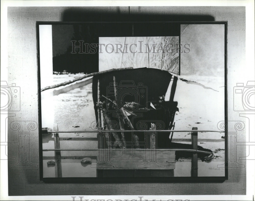 1981 Jeffrey Kronsnoble's "Box IV F" - Oil on Paper - Historic Images