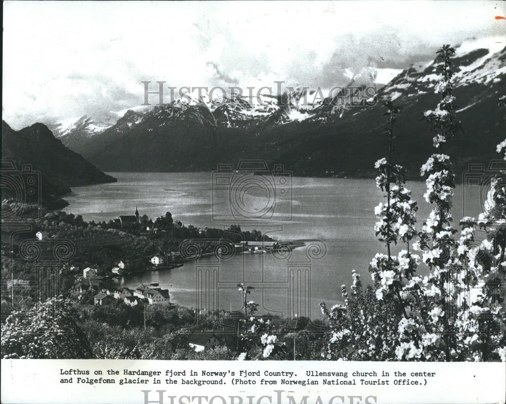 1976 Lofthus Hardanger Fjord Norway Ullensvang Church Folgefonn - Historic Images