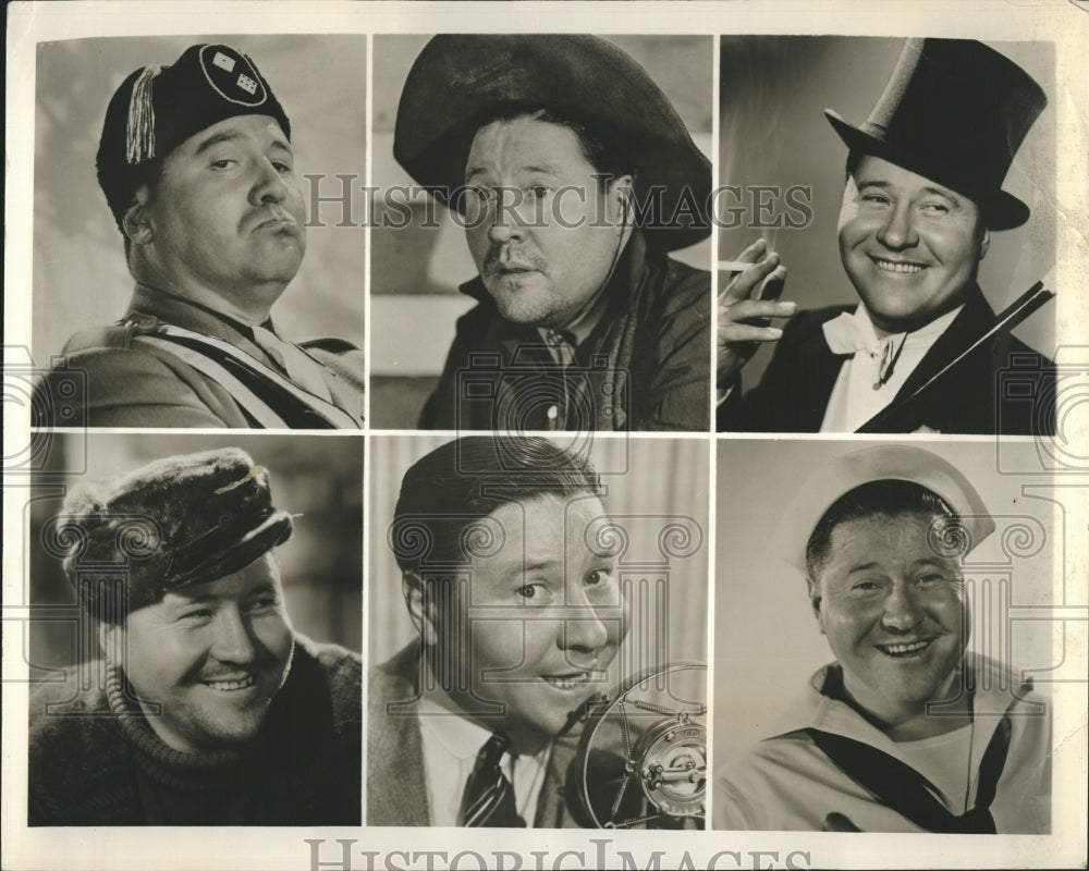 1957 Jack Oakie puts his best faces - Historic Images