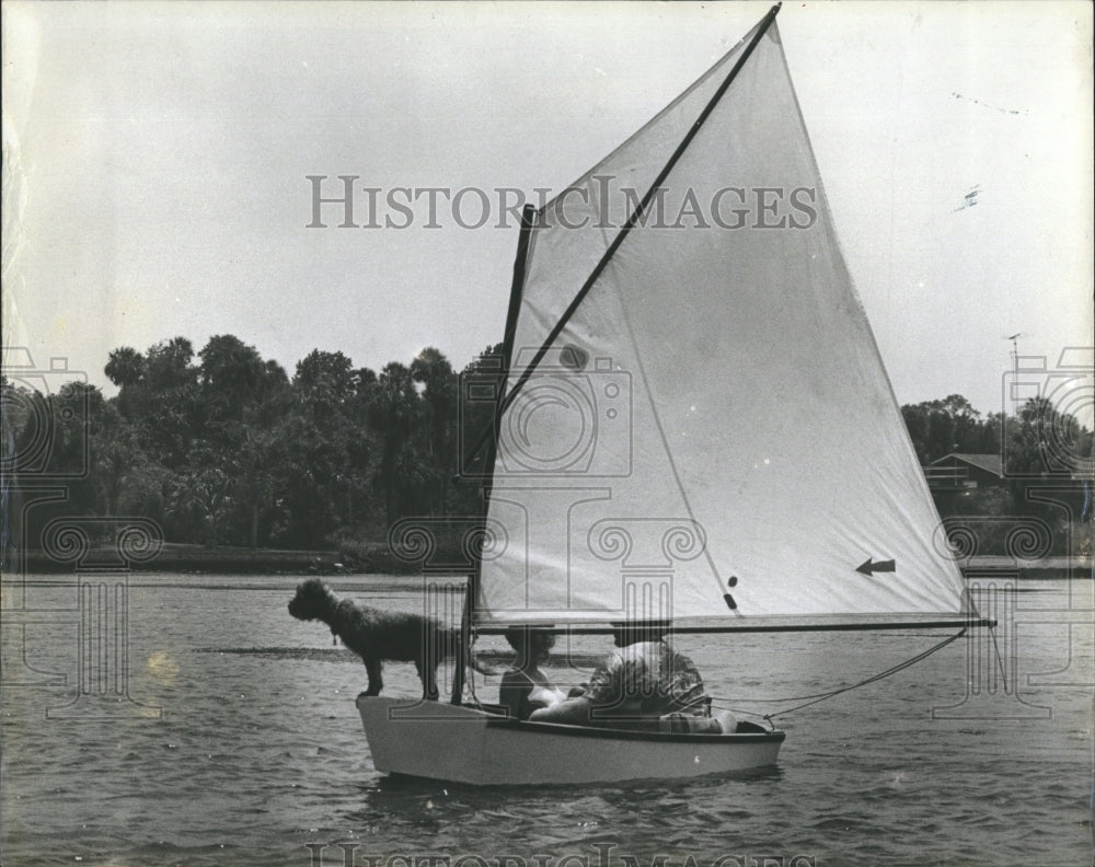 1979 Dogs Love To Sail As Much As Their Masters on Crystal River - Historic Images
