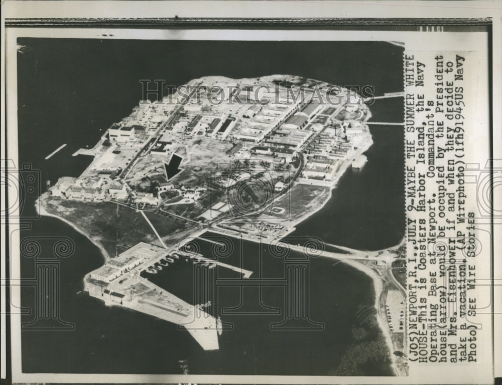 1945 Coaster Harbor Island, Navy Operating Base at New Port. - Historic Images