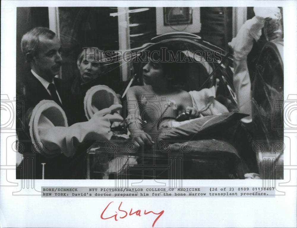 Press Photo Man Prepares for Bone Marrow Transplant - Historic Images