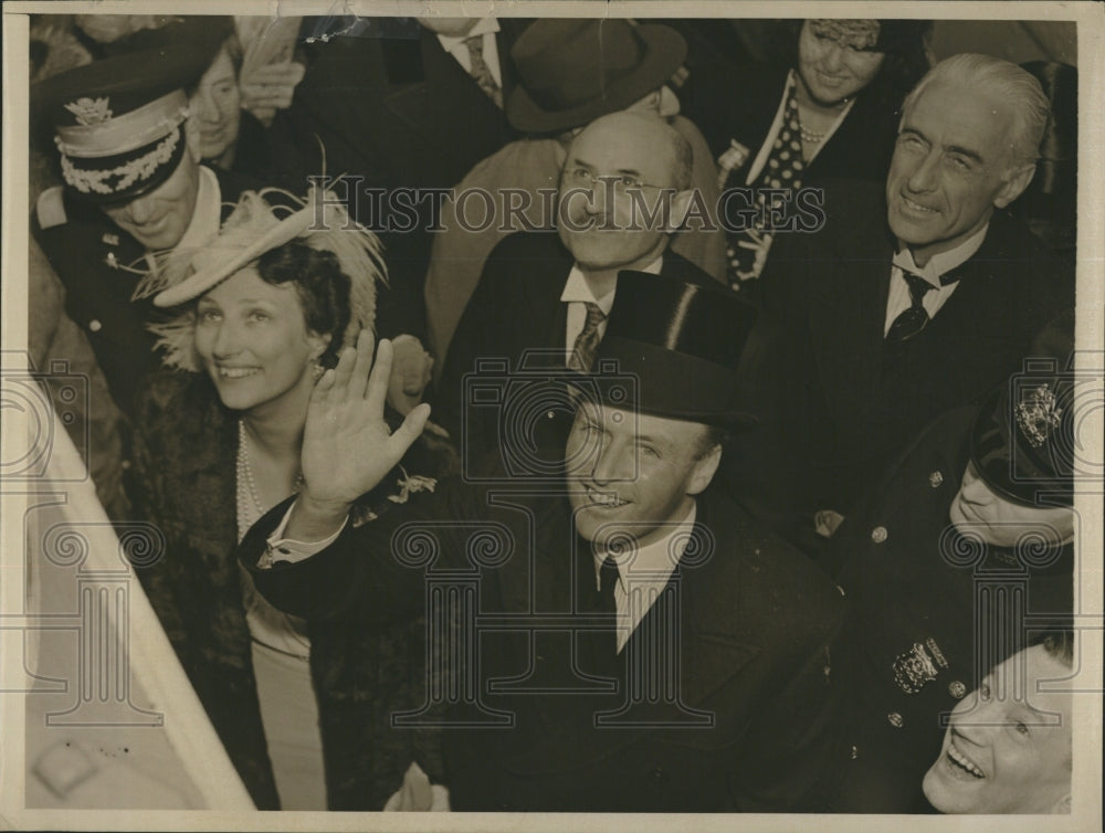 Press Photo Prince Olaf and Princess Martha of Norway - Historic Images