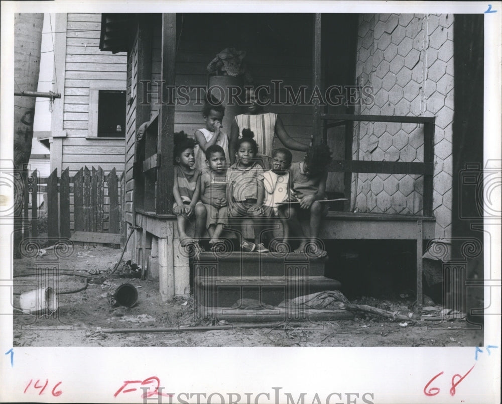 1968  Tucker Children Bare Dirt Playground/Ethel Mae Tucker - Historic Images