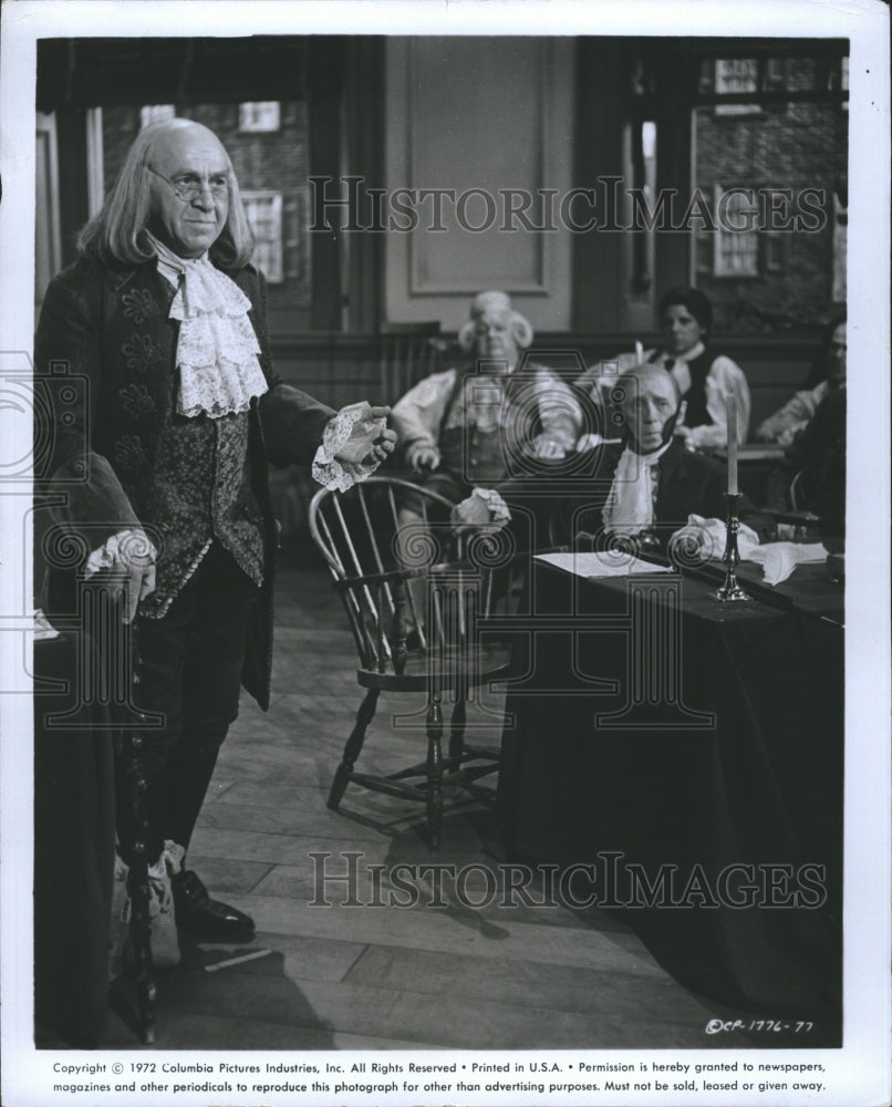 1972 Howard Da Silva as Benjamin Franklin - Historic Images