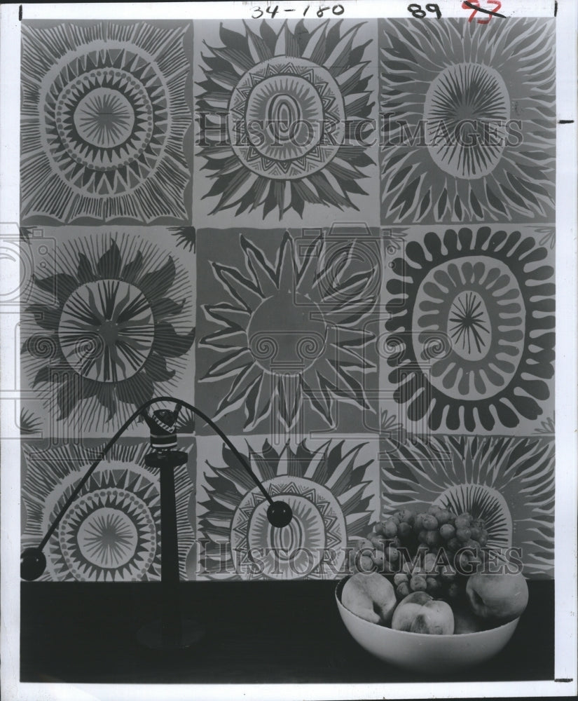 Press Photo  Decorative Wall design. - Historic Images