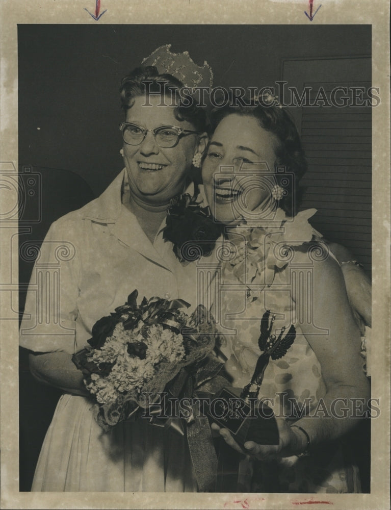1964 Miss Jean Peters named Secretary of the Year. - Historic Images