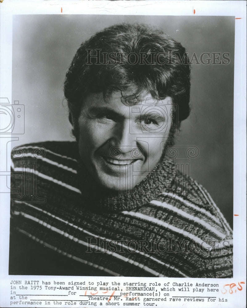 1976 Actor Singer John Raitt portray as Charlie Anderson. - Historic Images