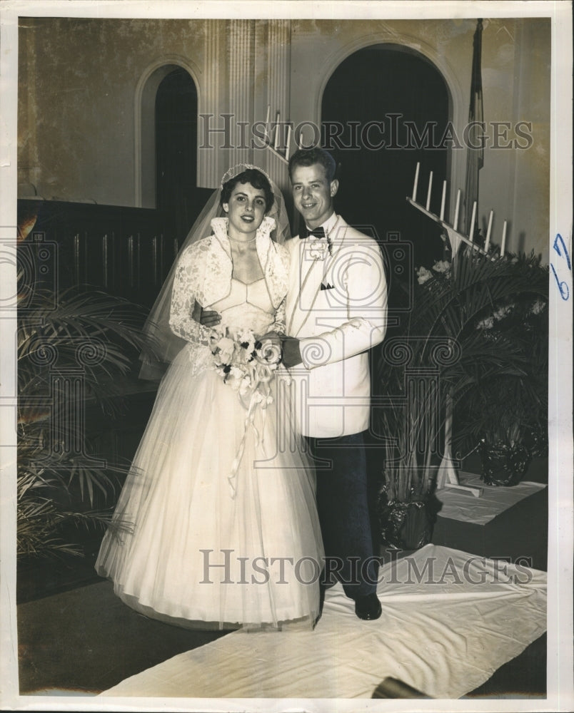 1954 John Marion Thomas Carol La Duke Wedding - Historic Images