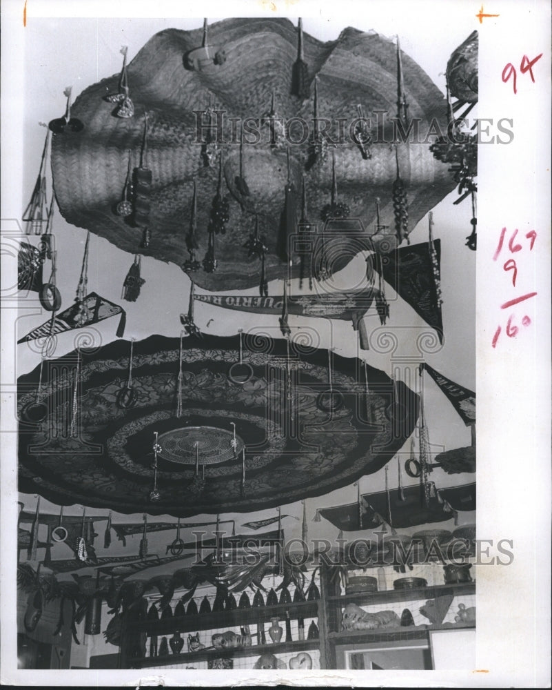 1973 Happy Helen's Lounge Ceiling Decorations Curios Helen Tareila - Historic Images