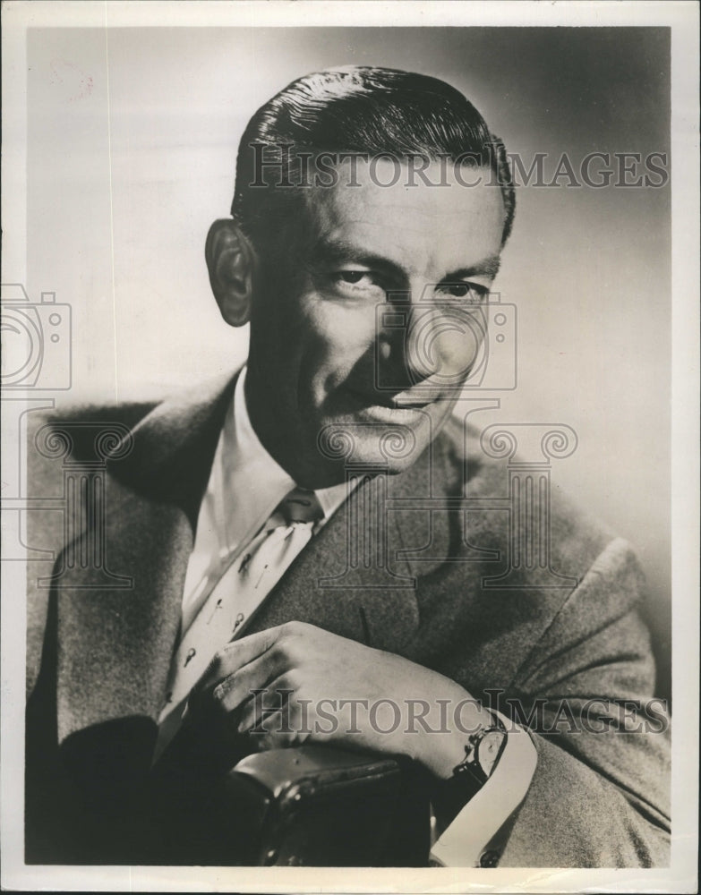 Press Photo Composer Hoagy Carmichael On CBS Television Musical The Big Record - Historic Images