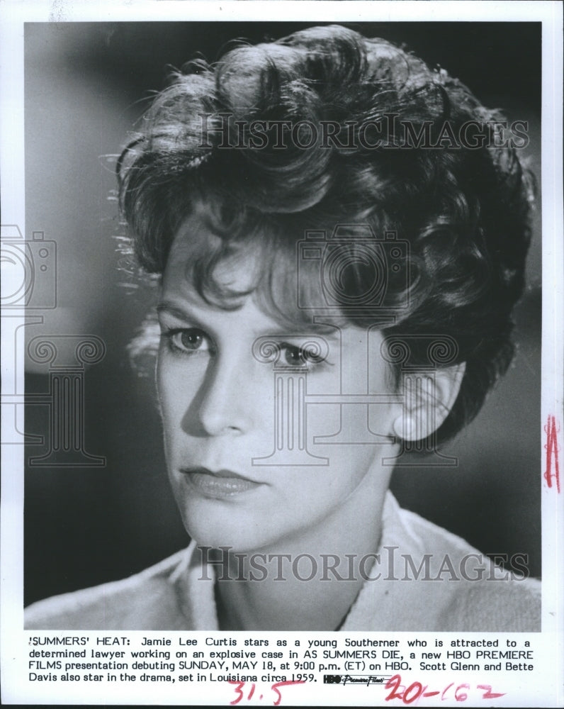 1986 Actress Jamie Lee Curtis As Summers Die HBO TV Movie - Historic Images