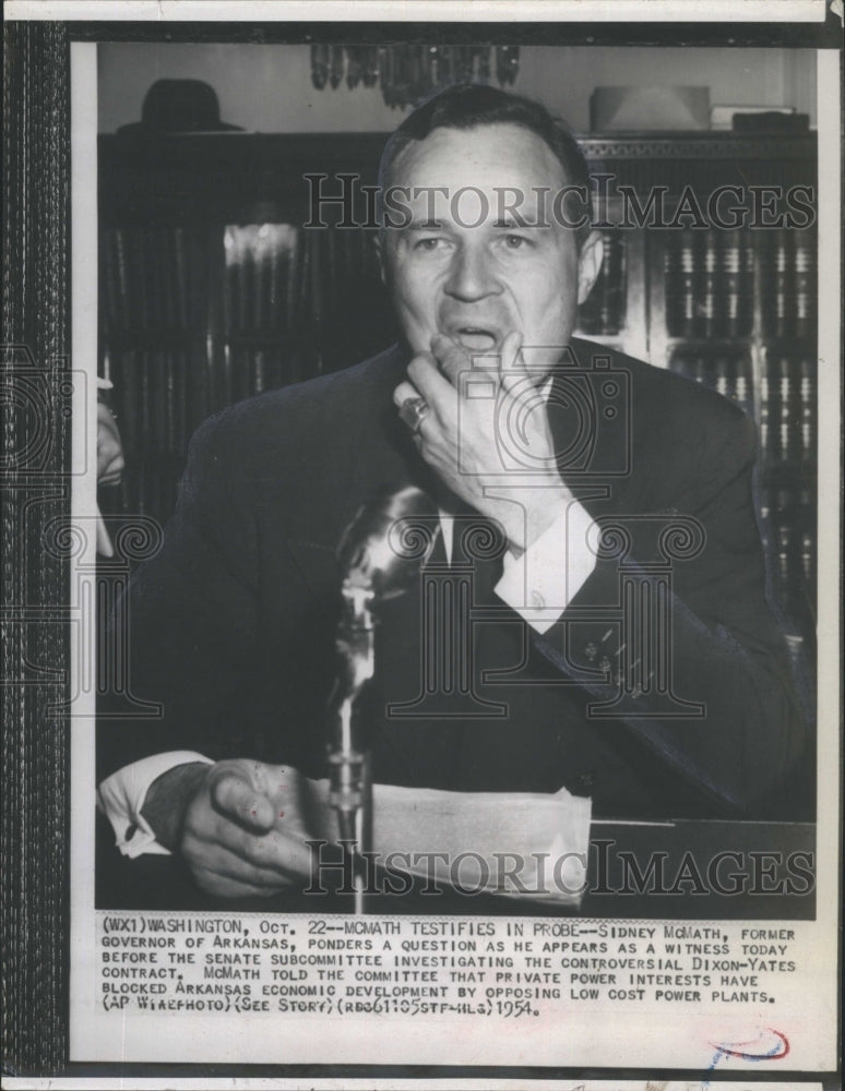 1954 Sid McMath former Governor of Arkansas. - Historic Images