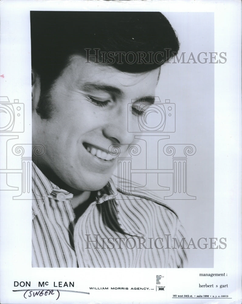 1969 Don McLean American Singer Songwriter Folk Rock Music - Historic Images