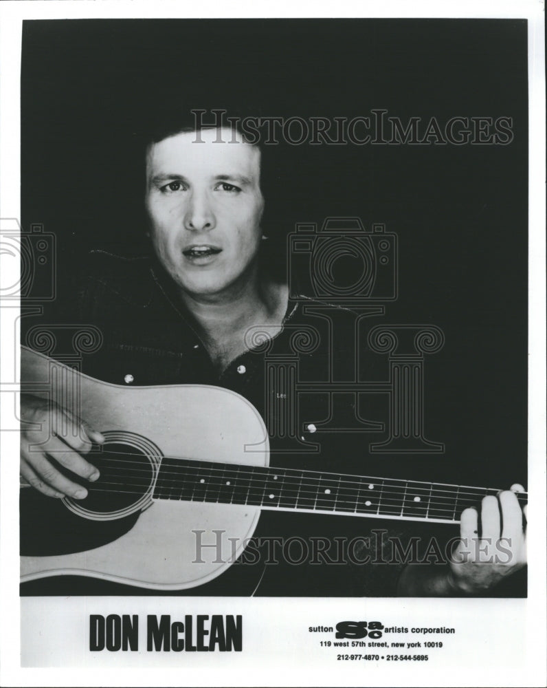 Press Photo Don McLean American Folk Rock Singer Songwriter Guitarist Musician - Historic Images