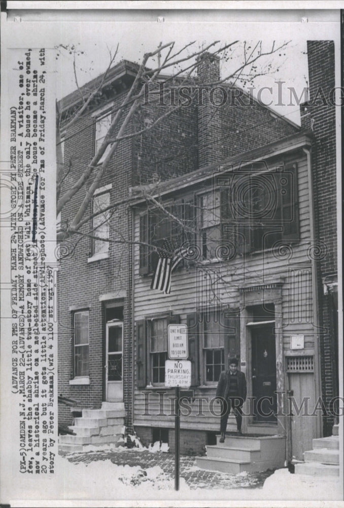 1967 two-story house of Poet Walt Whitman. - Historic Images
