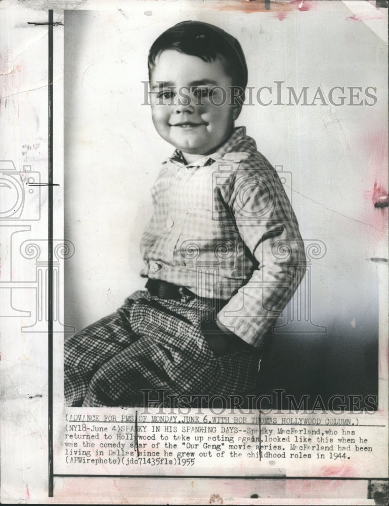 1989 Press Photo Actor George McFarland photo  when he was 3 years old. - Historic Images