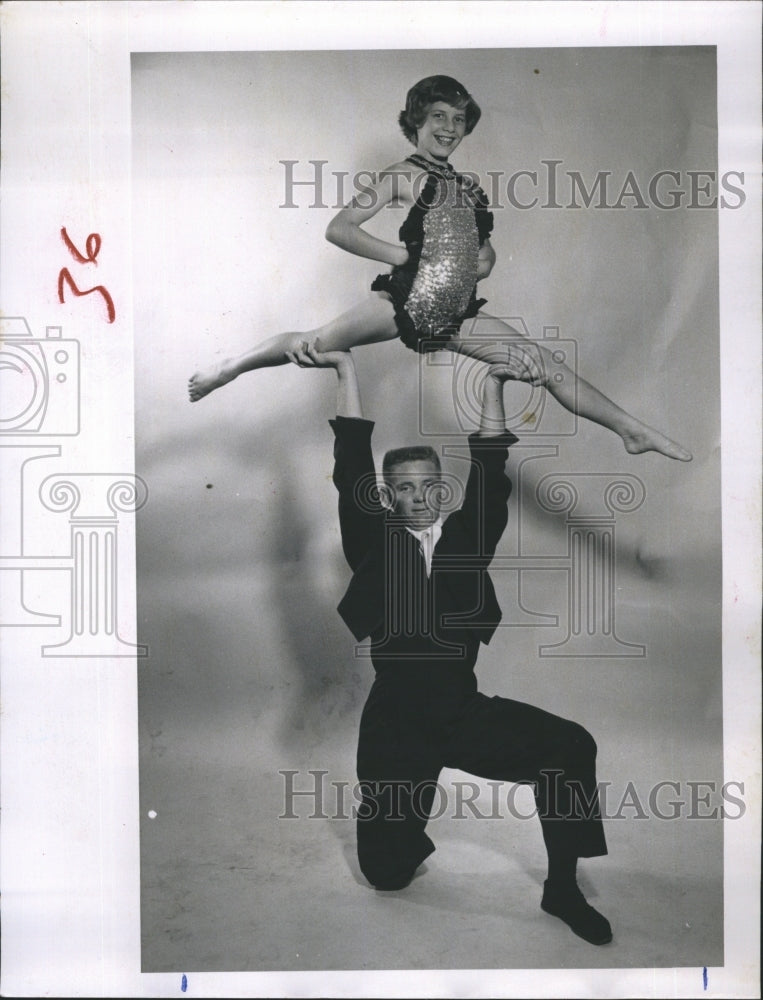 1961 Dancers Raymond and sister Ann Marie McGeehan. - Historic Images