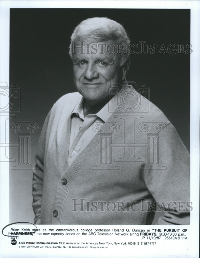 1987 Press Photo Brian Keith Actor THE PURSUIT OF HAPPINESS - Historic Images