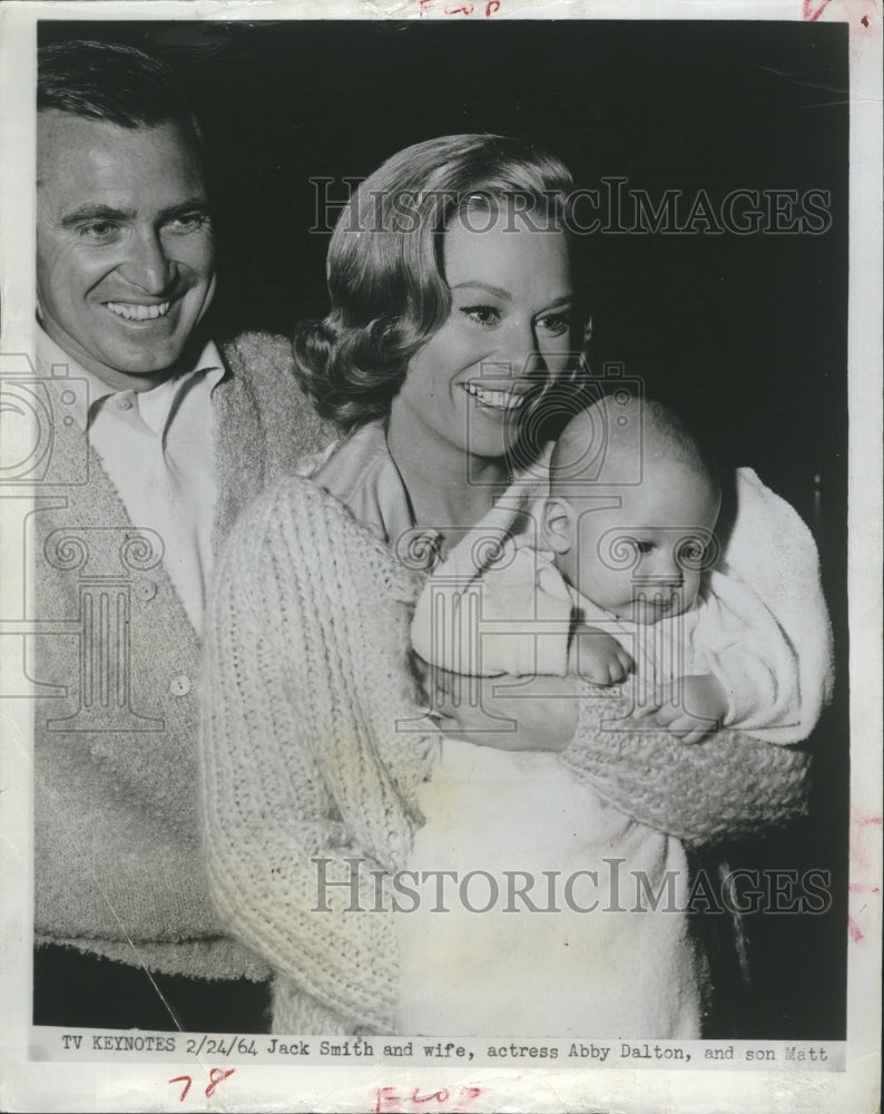 1964 Actress Abby Dalton With Husband Jack Smith And Baby Son Matt - Historic Images