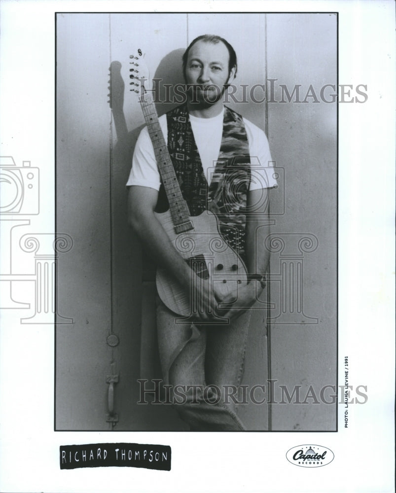 1991 Press Photo Musician Richard Thompson - Historic Images