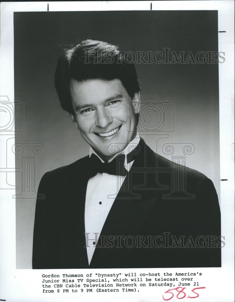 1986 Gordon Thompson on "Dynasty" - Historic Images