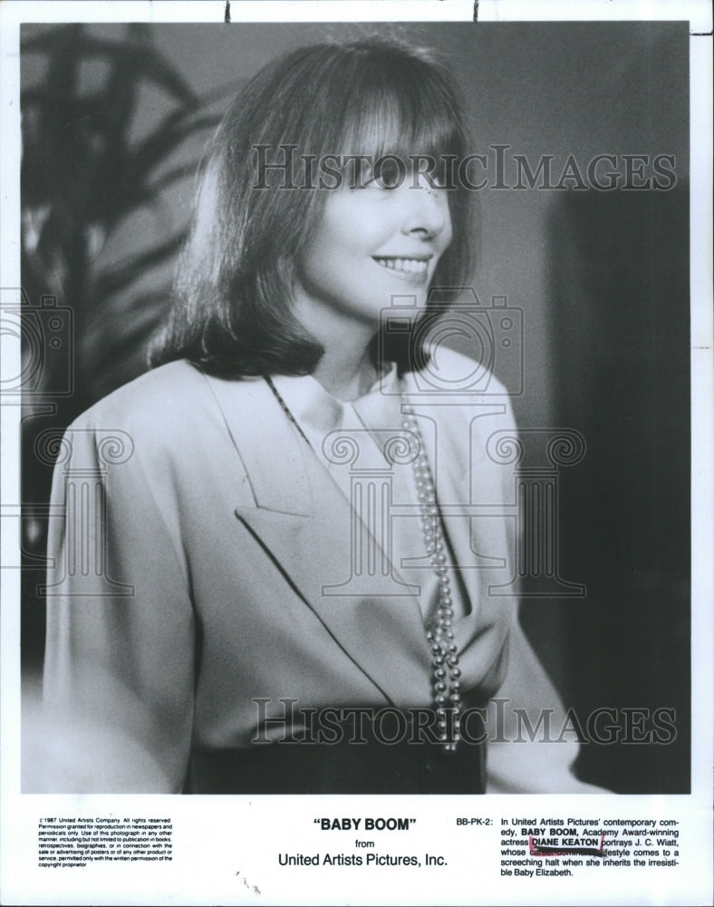 1987 Actress Diane Keaton Movie Baby Boom - Historic Images