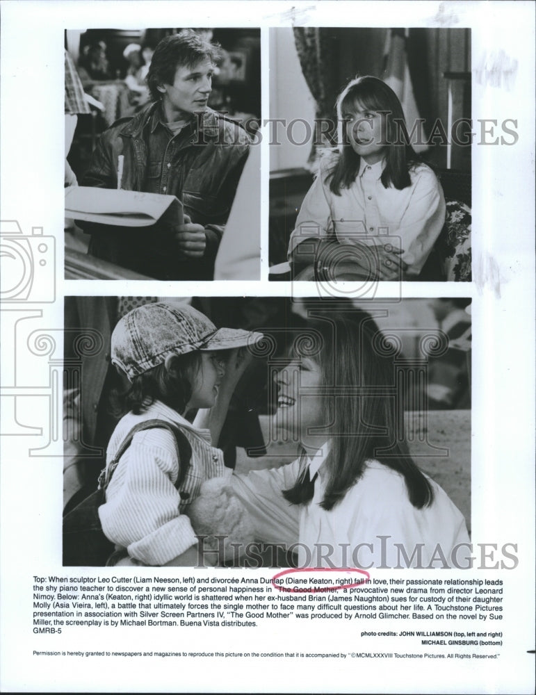 1988 Actress Diane Keaton Liam Neeson Asia Vieira Movie Good Mother - Historic Images