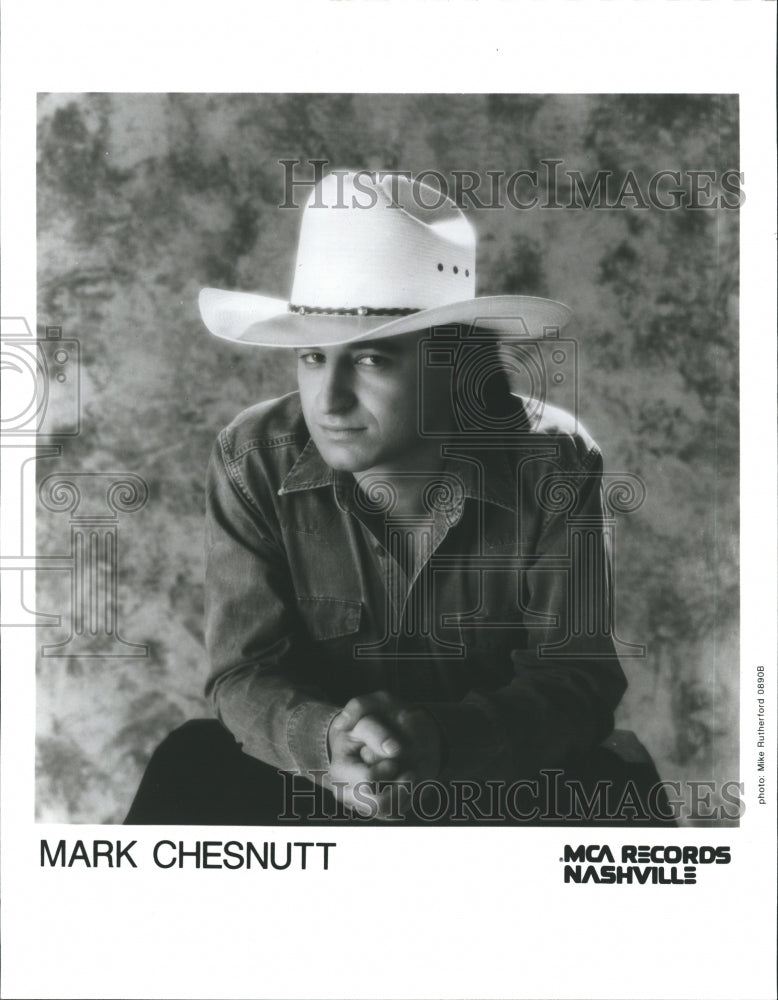 1990 Press Photo Mark Chesnutt singer MCA Records Nashville - Historic Images