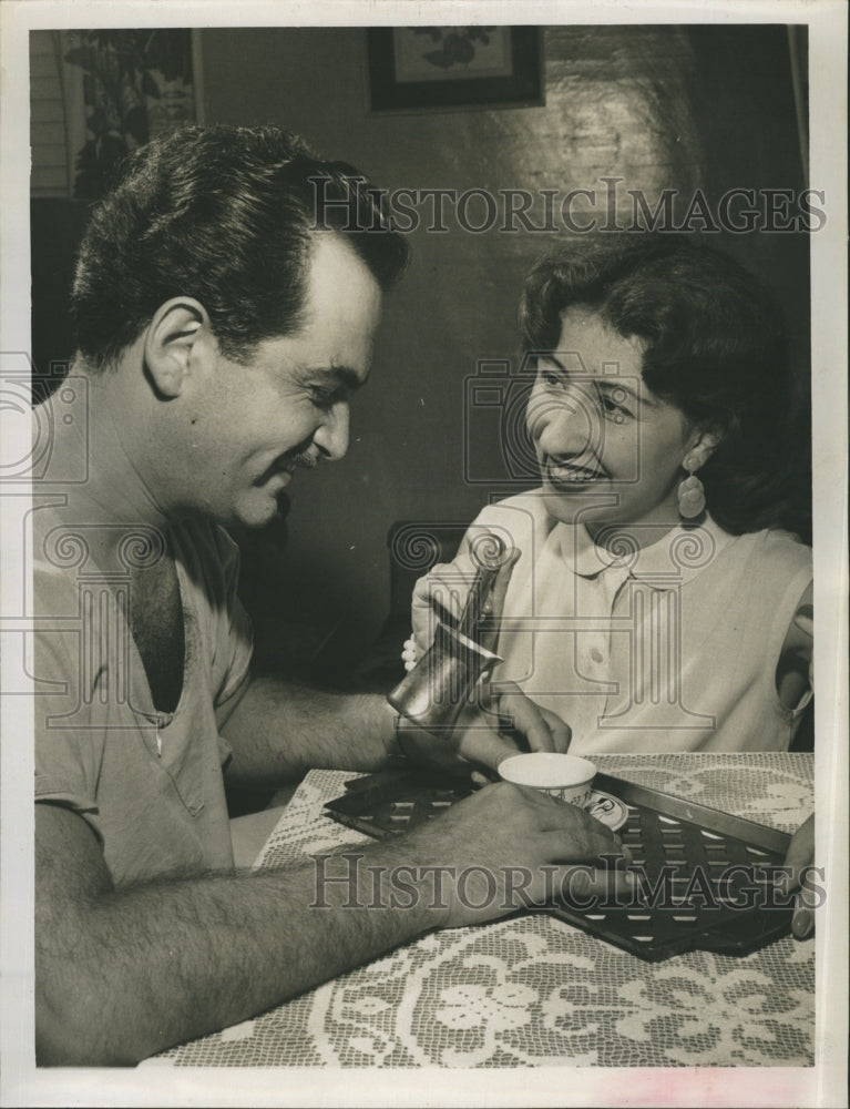 1957 Dr. Mehmet Fuat Erol with wife Emel - Historic Images