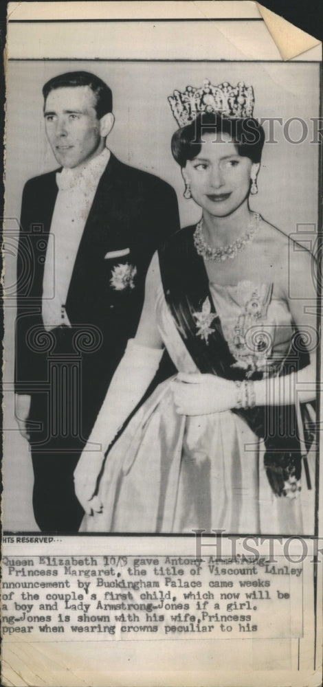 1961 Princess Margaret England Royalty With Husband - Historic Images