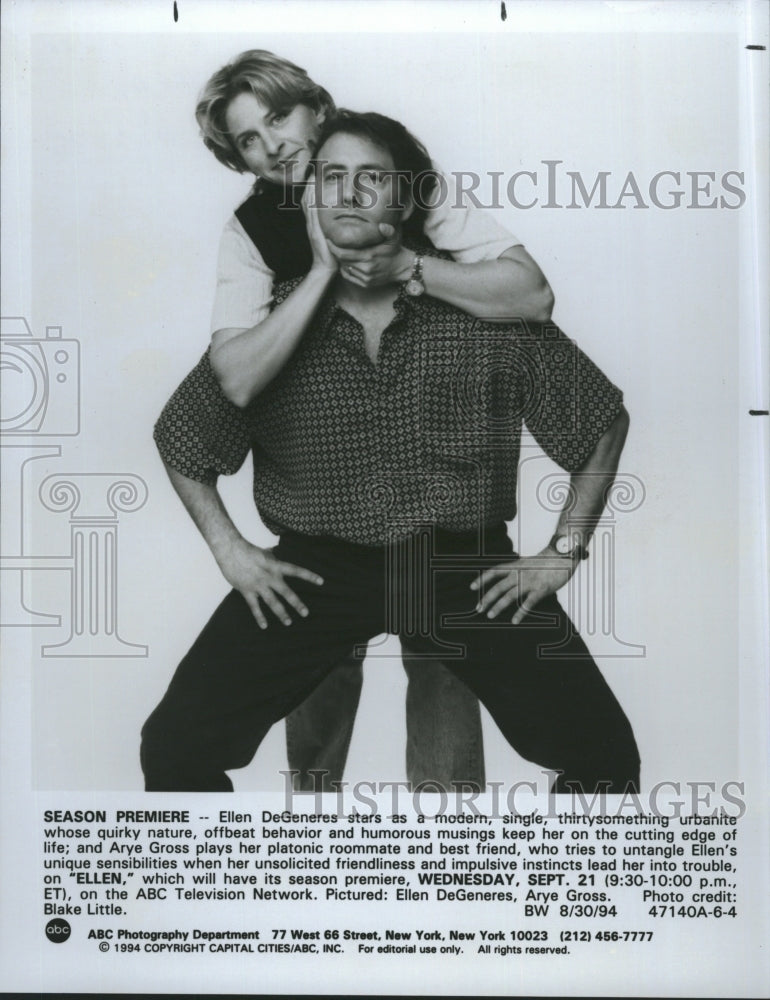 1994 Actor Comedian Talk Show Host Ellen DeGeneres Arye Gross - Historic Images