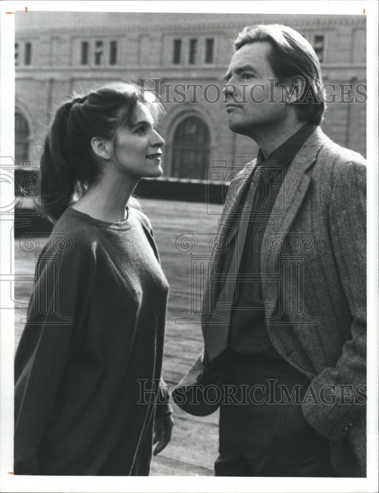 1988 Press Photo Actor Richard Jordan Amanda Plummer TV Show Equalizer - Historic Images