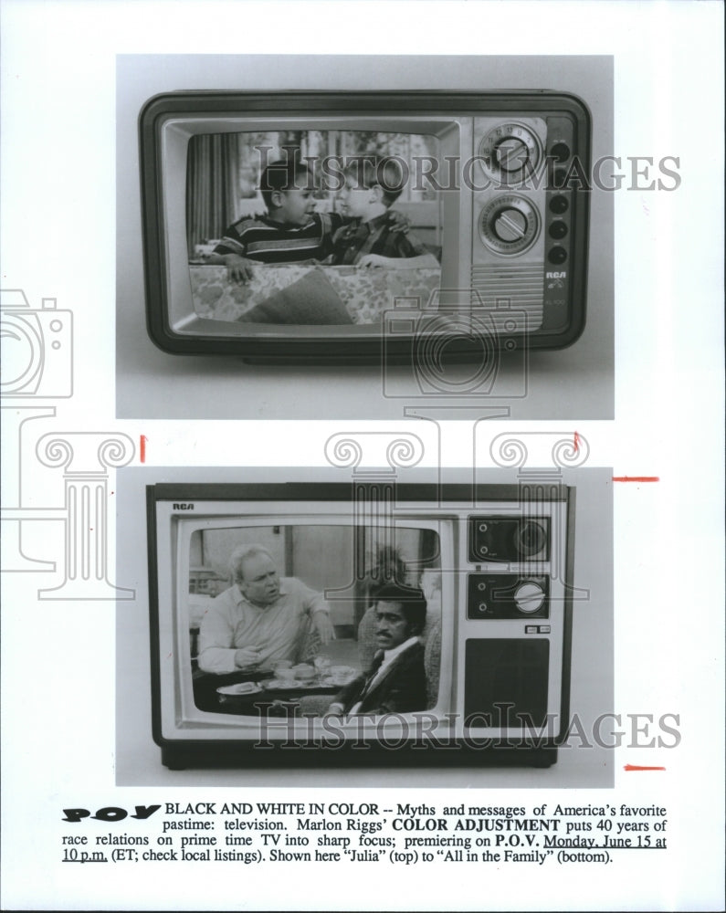 1992 Press Photo Scenes TV Shows Julia All In The Family - Historic Images