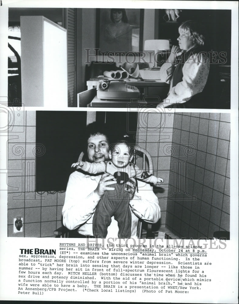 Press Photo Pat Moore Mitch Heller Actors The Brain - Historic Images