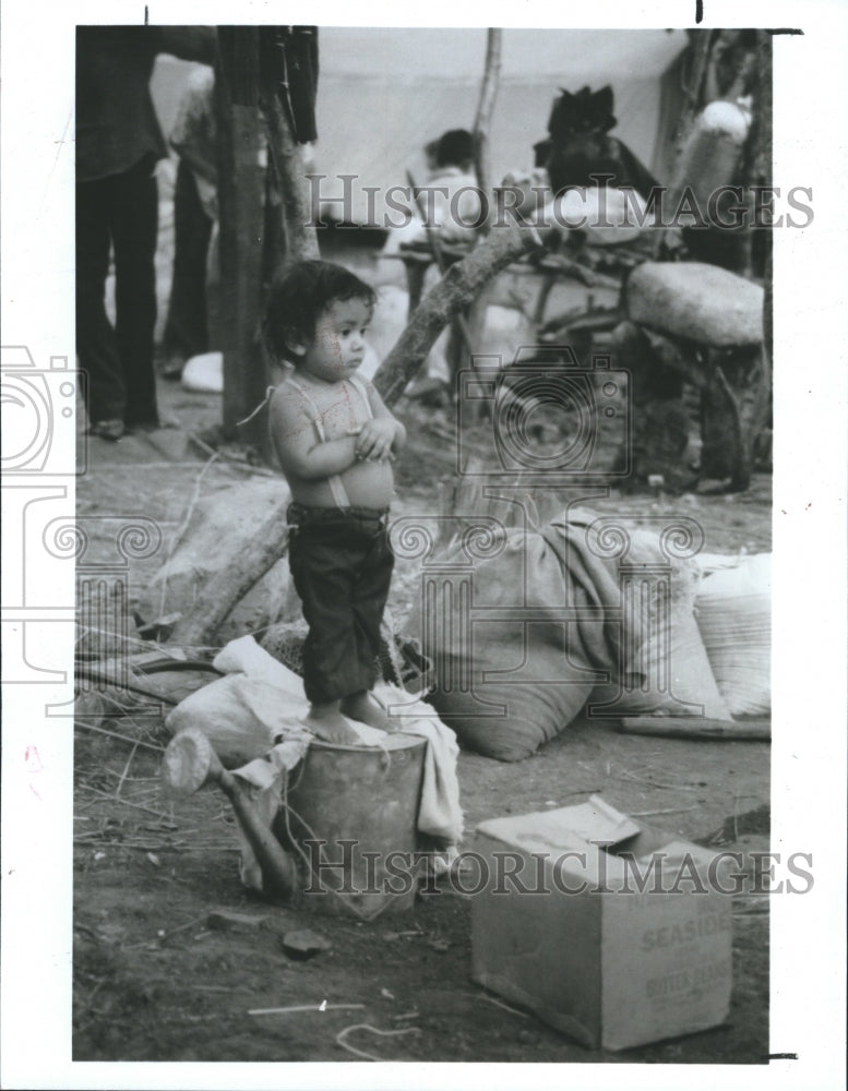 1982 Young El Salvadoran Refugee Camp La Virtud - Historic Images