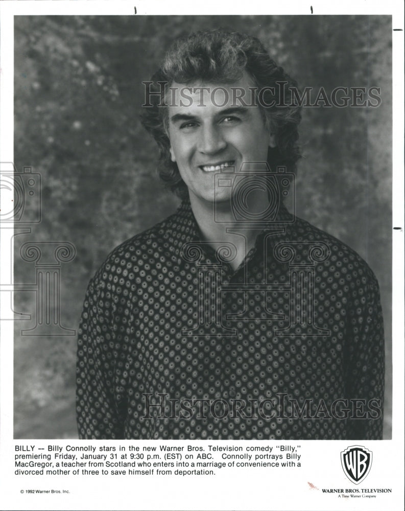 1992 Press Photo Billy Connolly Television Actor - Historic Images