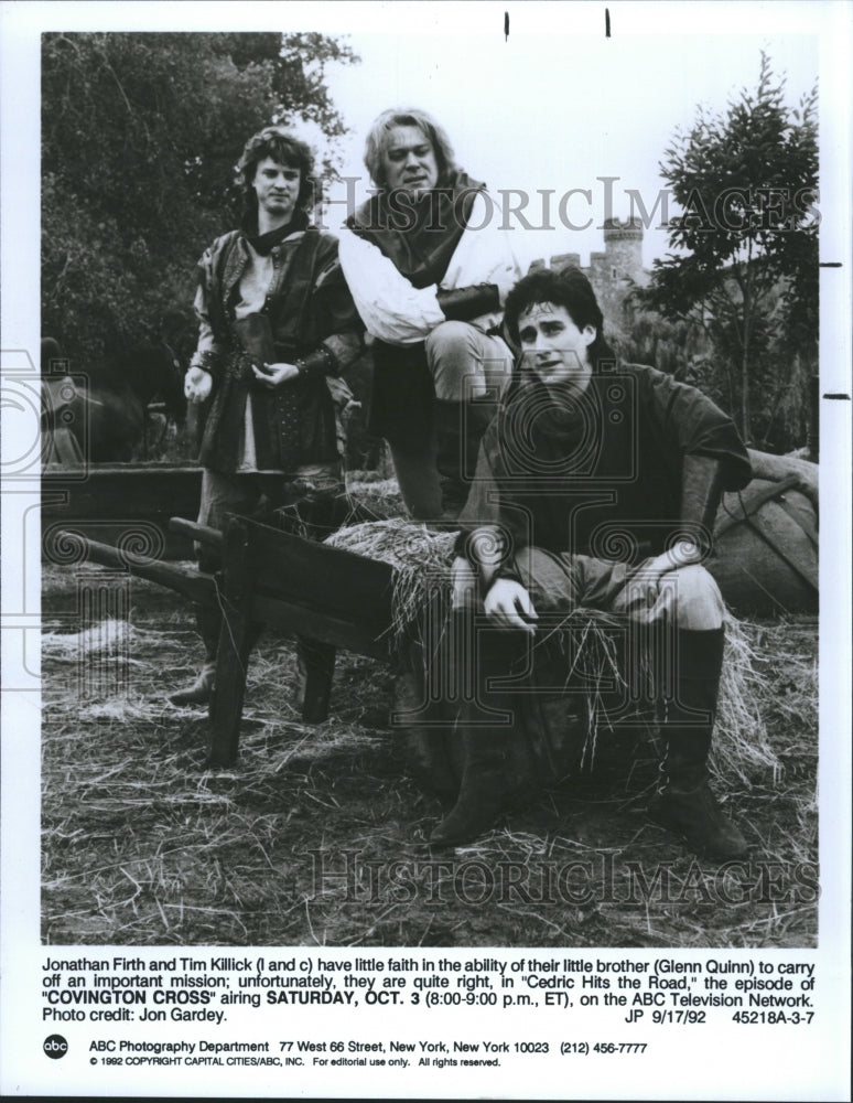 1992 Press Photo Jonathan Firth Tom Killick Cedric Hits The Road Television Prog - Historic Images