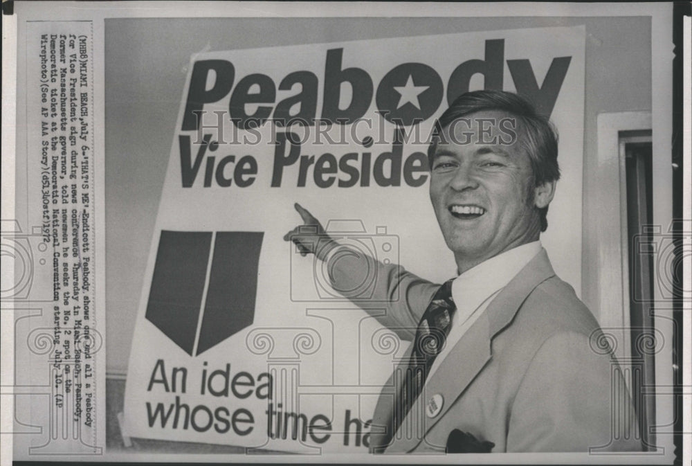 1972 Endicott Peabody Politician Miami Beach - Historic Images