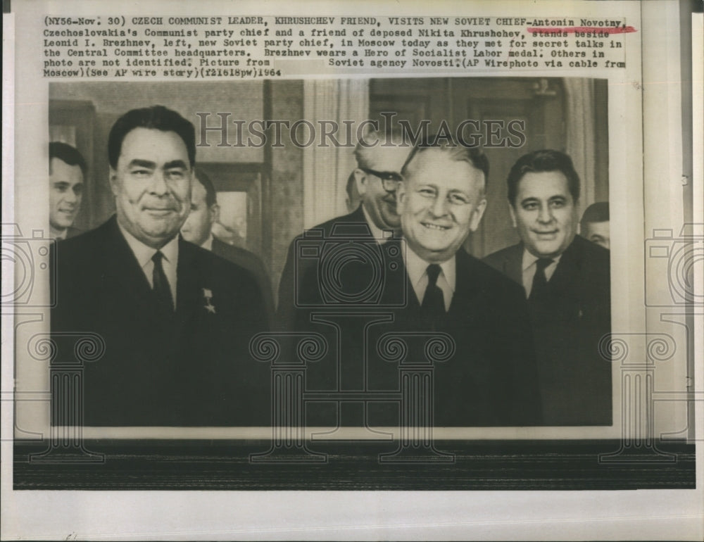 1964 Antonin Novotny Czech Communist Party Leader - Historic Images