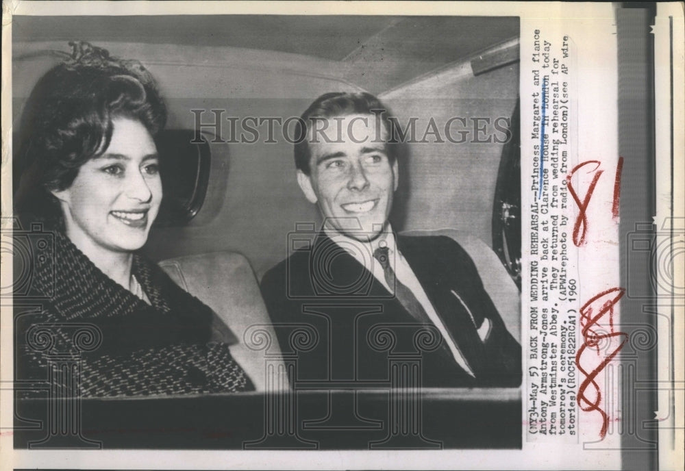 1960 Princess Margaret and Fiance Anthony Armstrong Jones - Historic Images