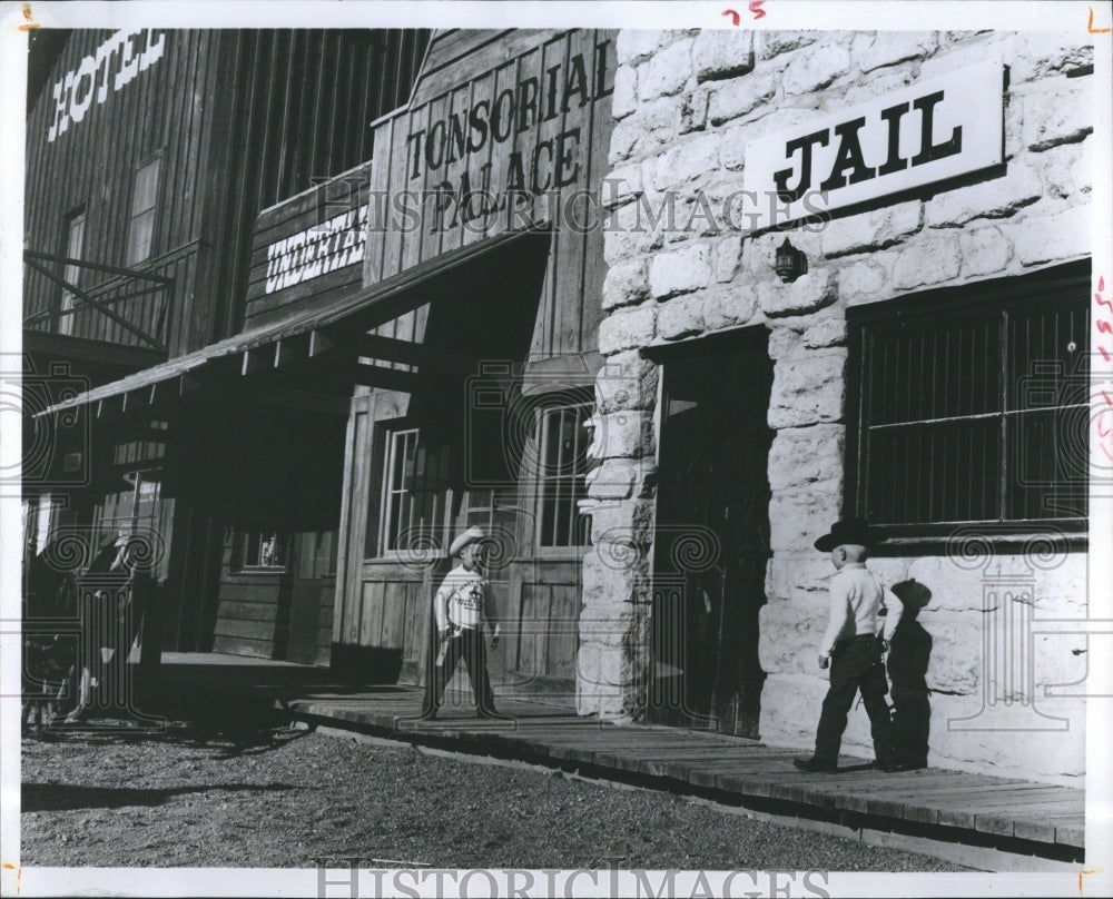 Press Photo Ogallalo Nebraska replica frontier Main Street - Historic Images