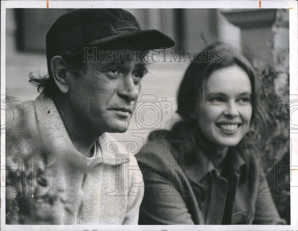 1972 Darren McGavin and Sandy Dennis in Something Evil. - Historic Images