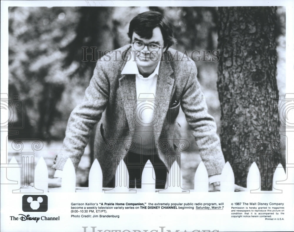 1987 Press Photo Garrison Keillor's A Prairie Home Companion on Disney Channel - Historic Images