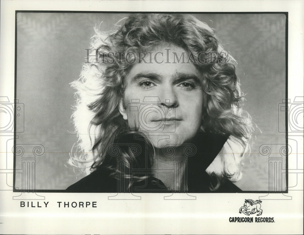 Press Photo Musician Billy Thorpe in B&W Capricorn Records Promo Shot - Historic Images